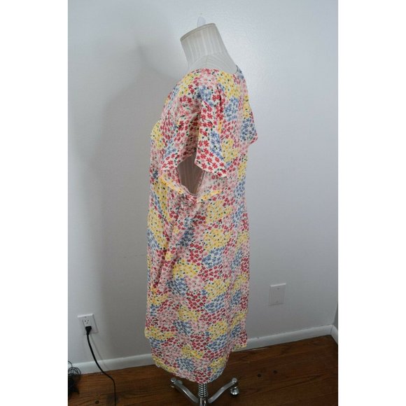 RAILS Helena Large Crepe Mini Dress Floral Button Front Flower Meadows White - Picture 2 of 7